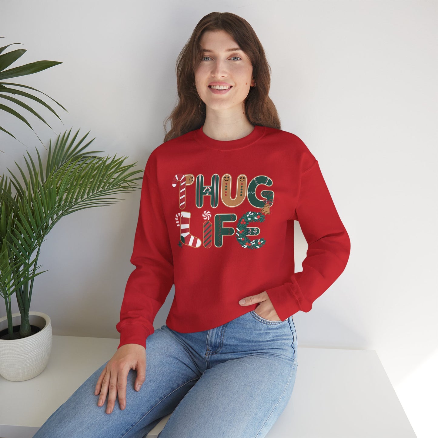 Funny Thug Life Christmas Sweater | Holiday Party Essential