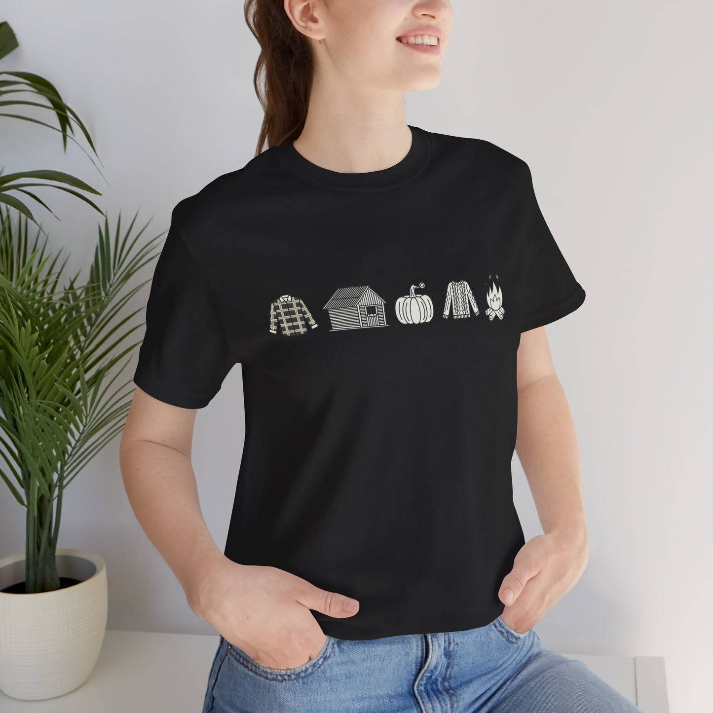 Autumn T-Shirt Symbols of Fall w/ Graphic Illustrations