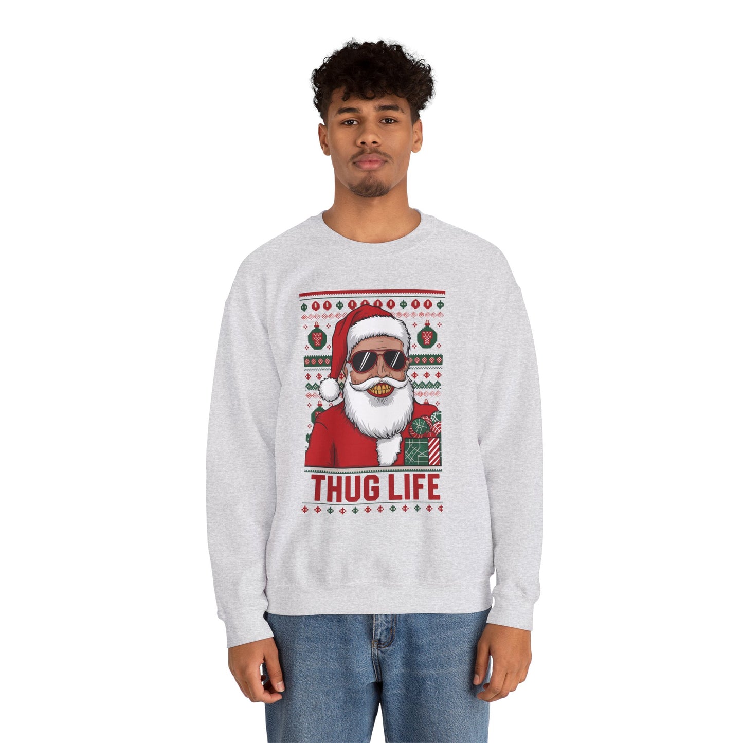 Santa's Thug Life Christmas Sweater | Funny Holiday Gift