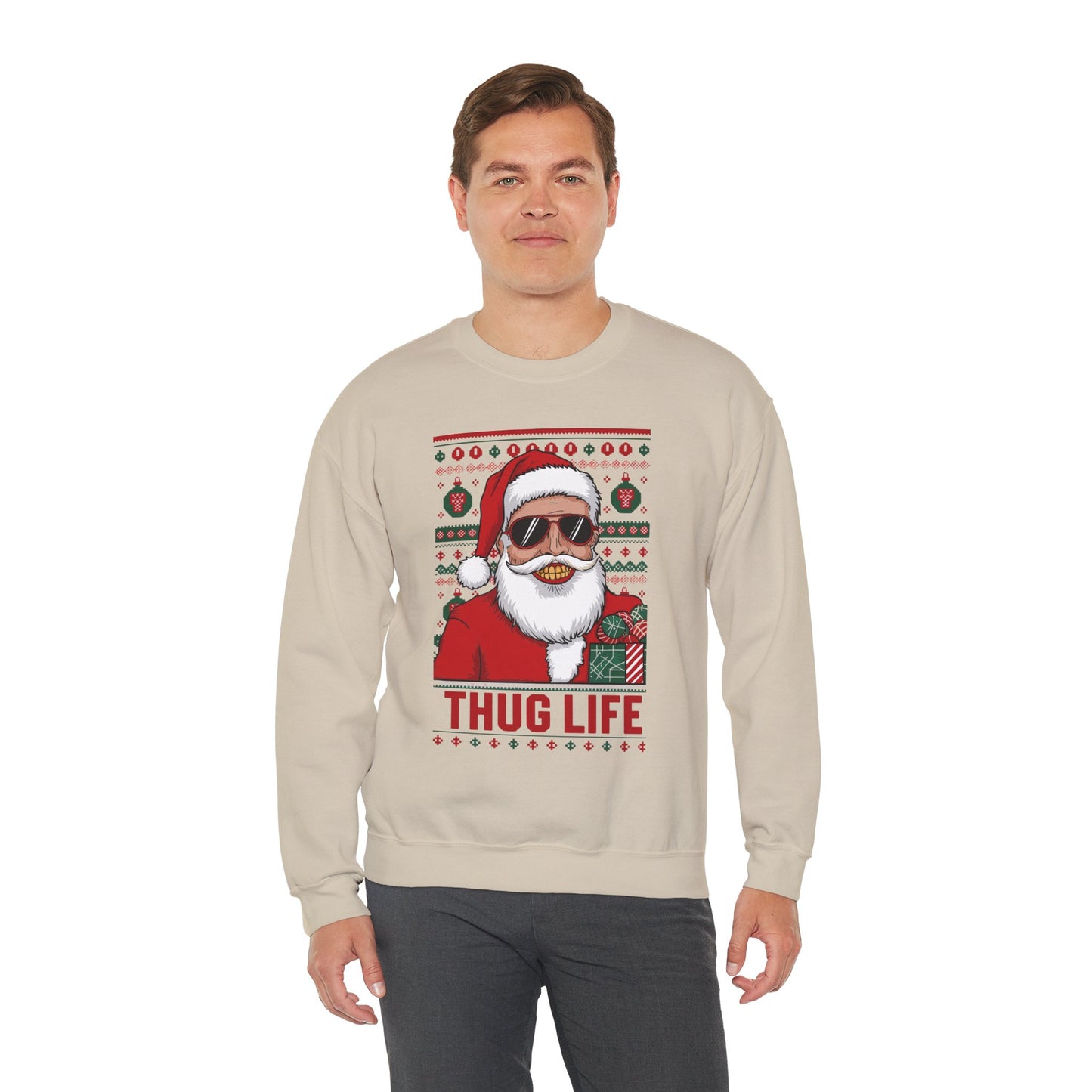 Santa's Thug Life Christmas Sweater | Funny Holiday Gift