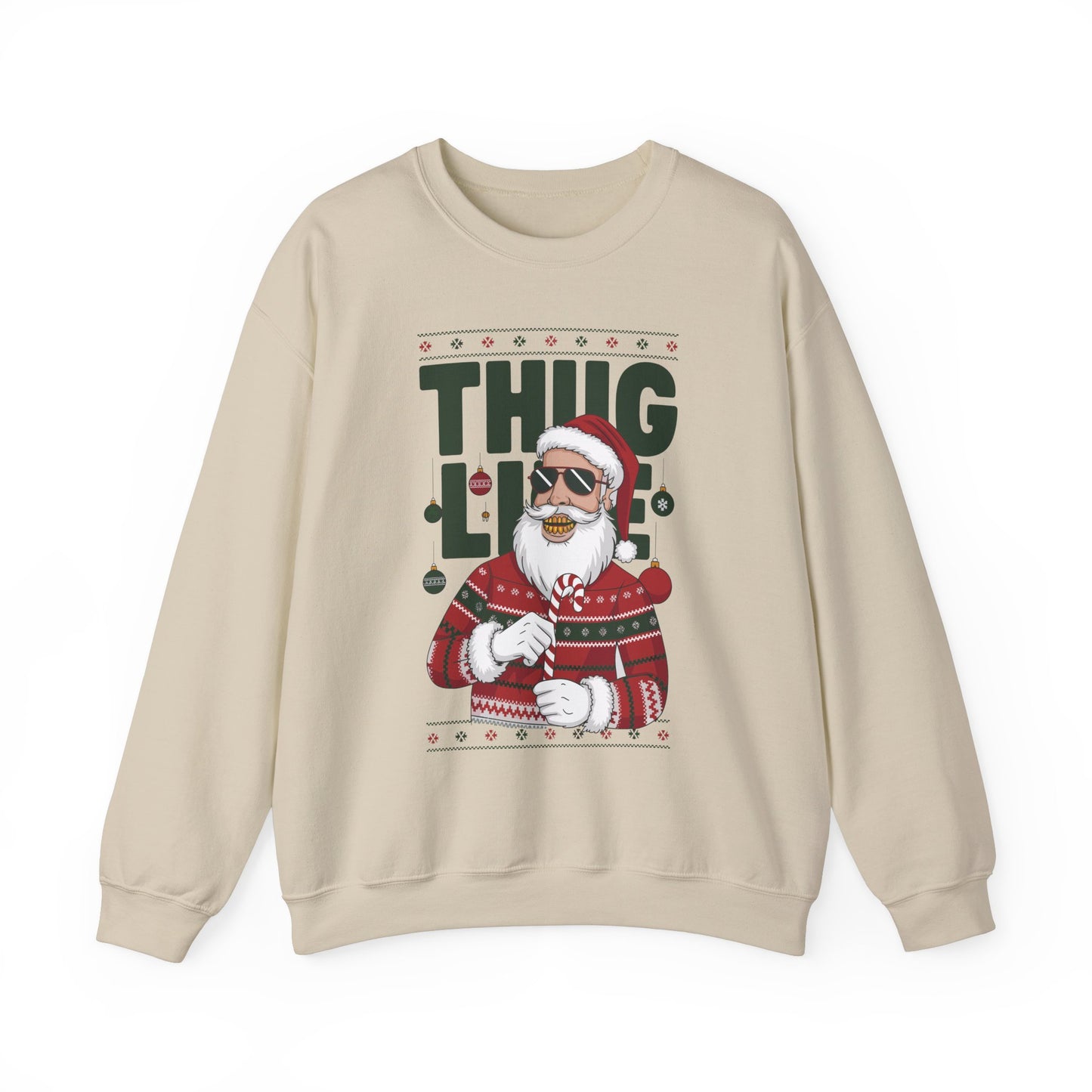 Suéter de Thug Life Saint Nick | Sudadera navideña divertida con Papá Noel