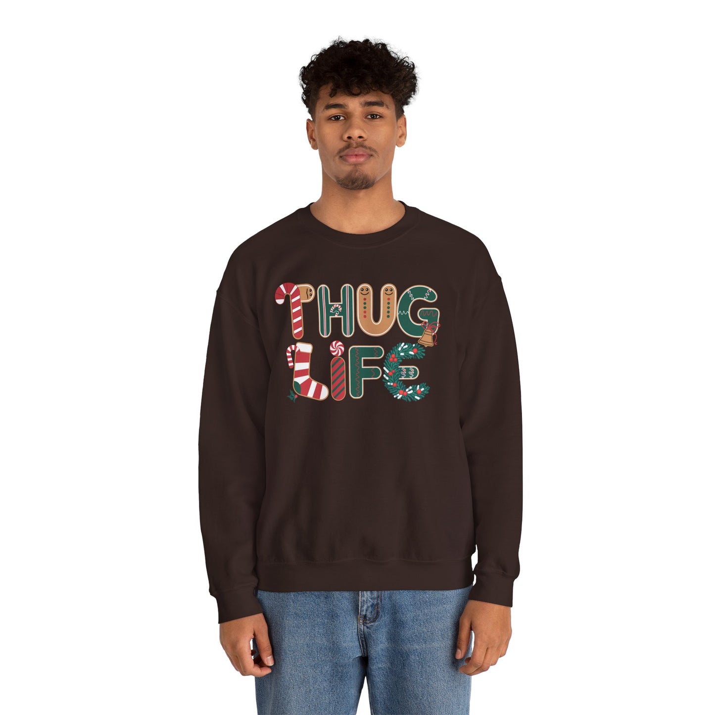 Funny Thug Life Christmas Sweater | Holiday Party Essential