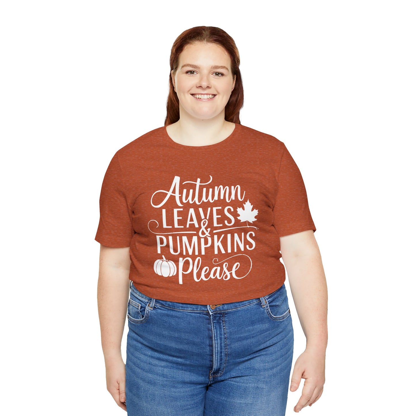 Autumn Leaves & Pumpkins Please - Graphic T-Shirt Gift