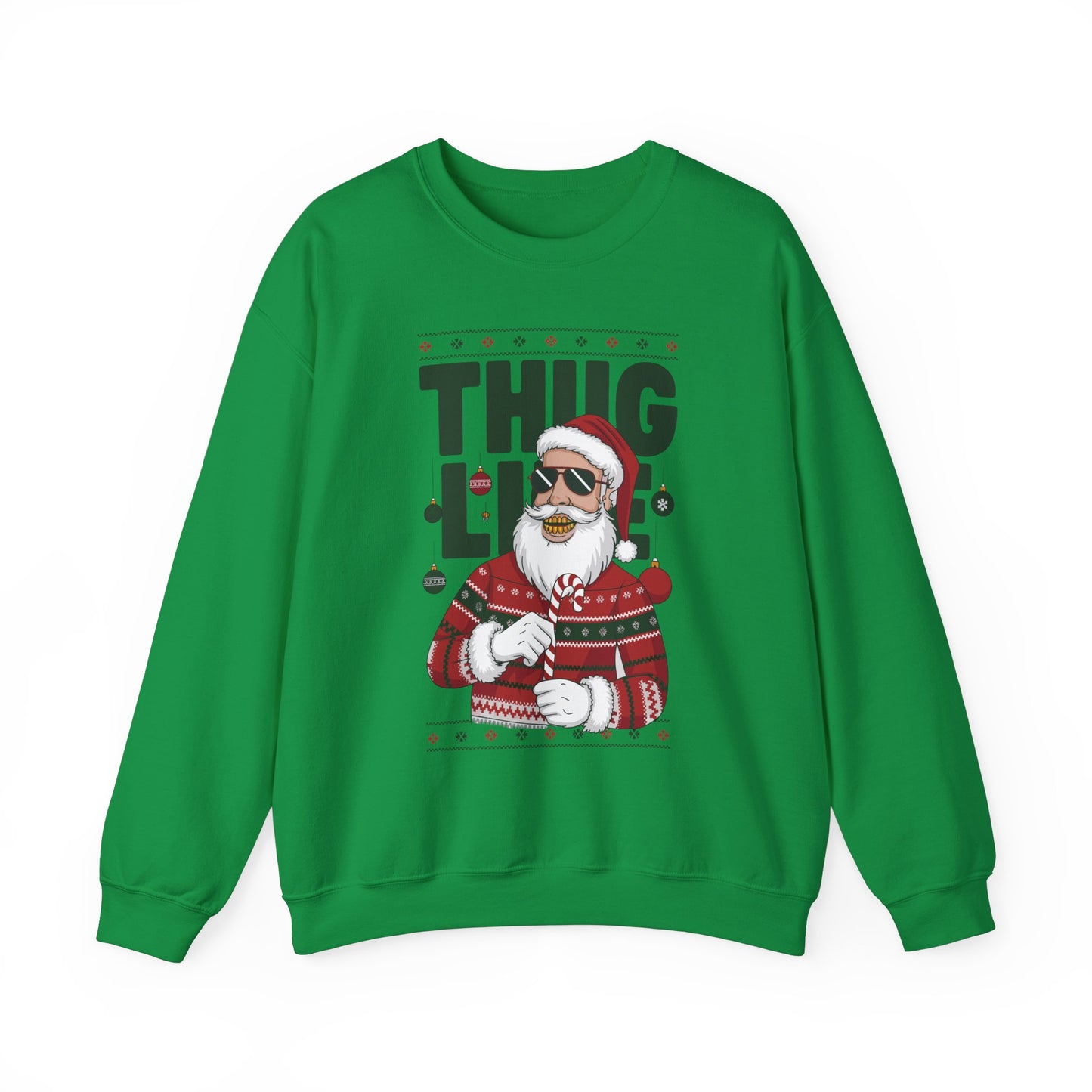 Suéter de Thug Life Saint Nick | Sudadera navideña divertida con Papá Noel