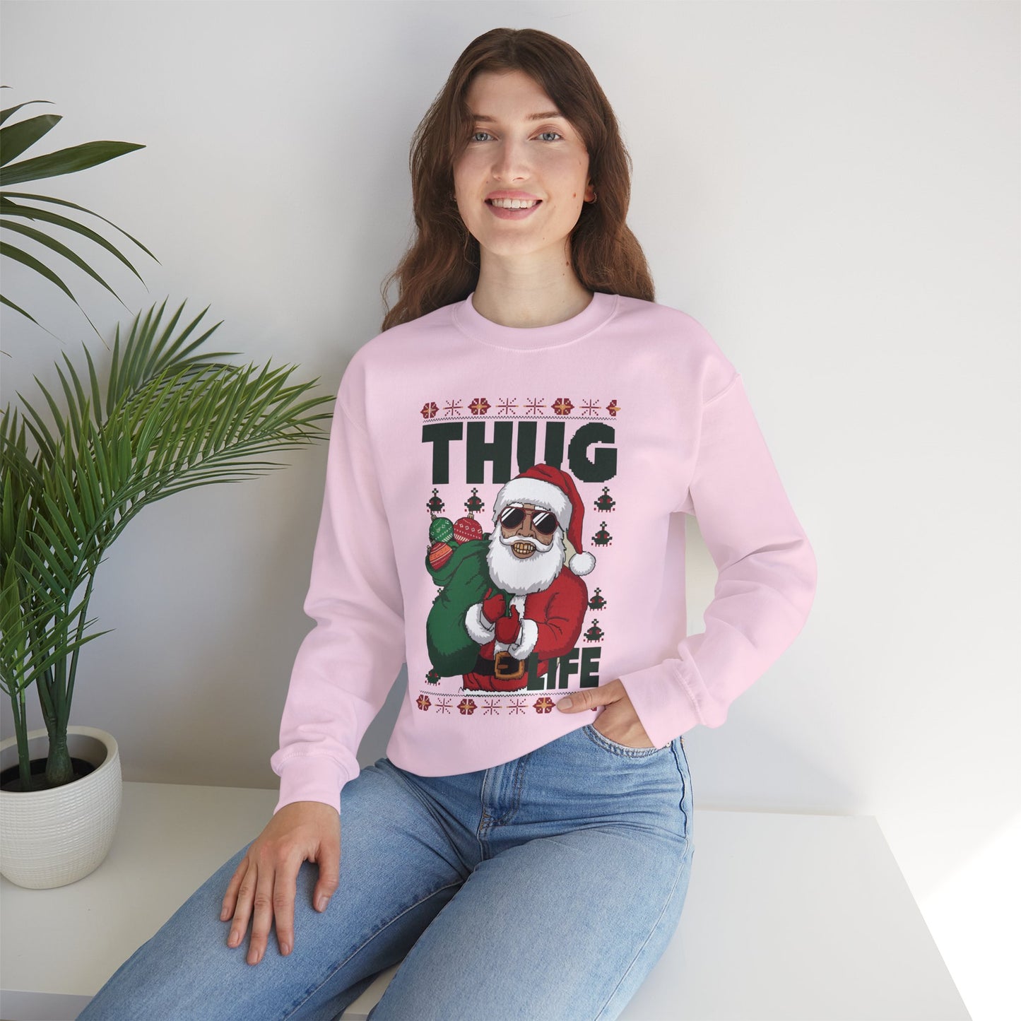 Suéter de Papá Noel de Thug Life | Sudadera de fiesta navideña de Gangsta