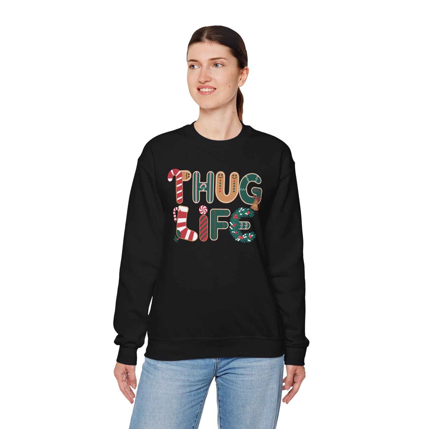 Funny Thug Life Christmas Sweater | Holiday Party Essential