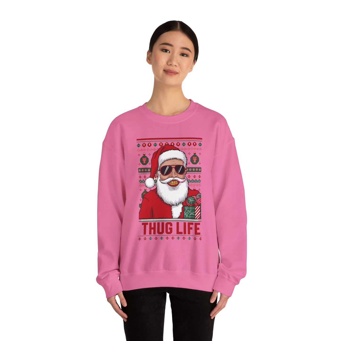 Santa's Thug Life Christmas Sweater | Funny Holiday Gift