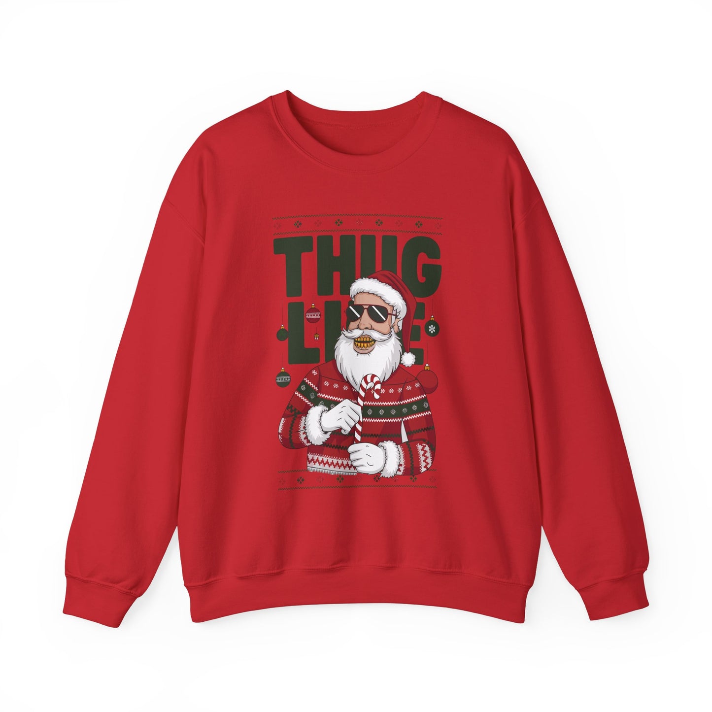 Suéter de Thug Life Saint Nick | Sudadera navideña divertida con Papá Noel