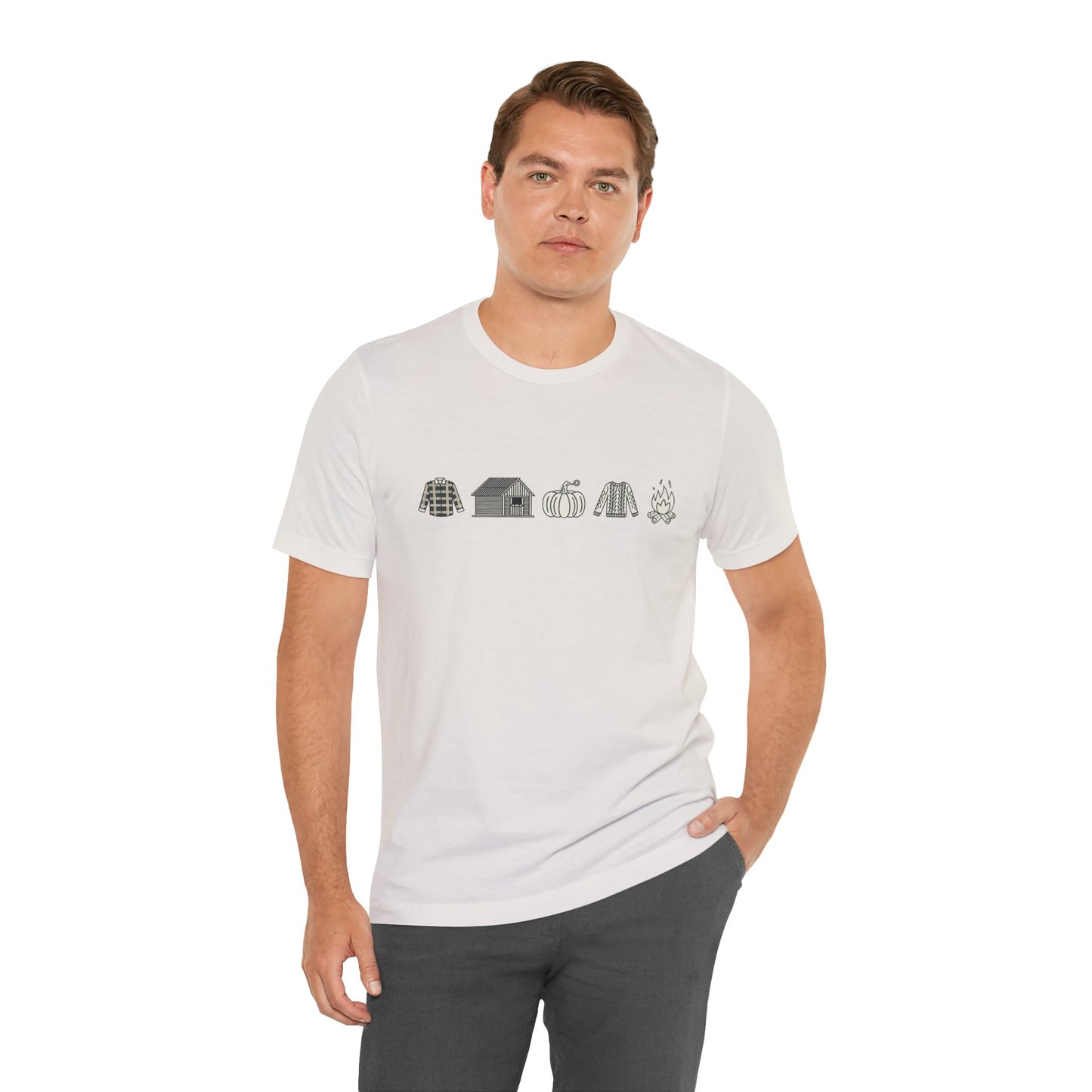 Autumn T-Shirt Symbols of Fall w/ Graphic Illustrations
