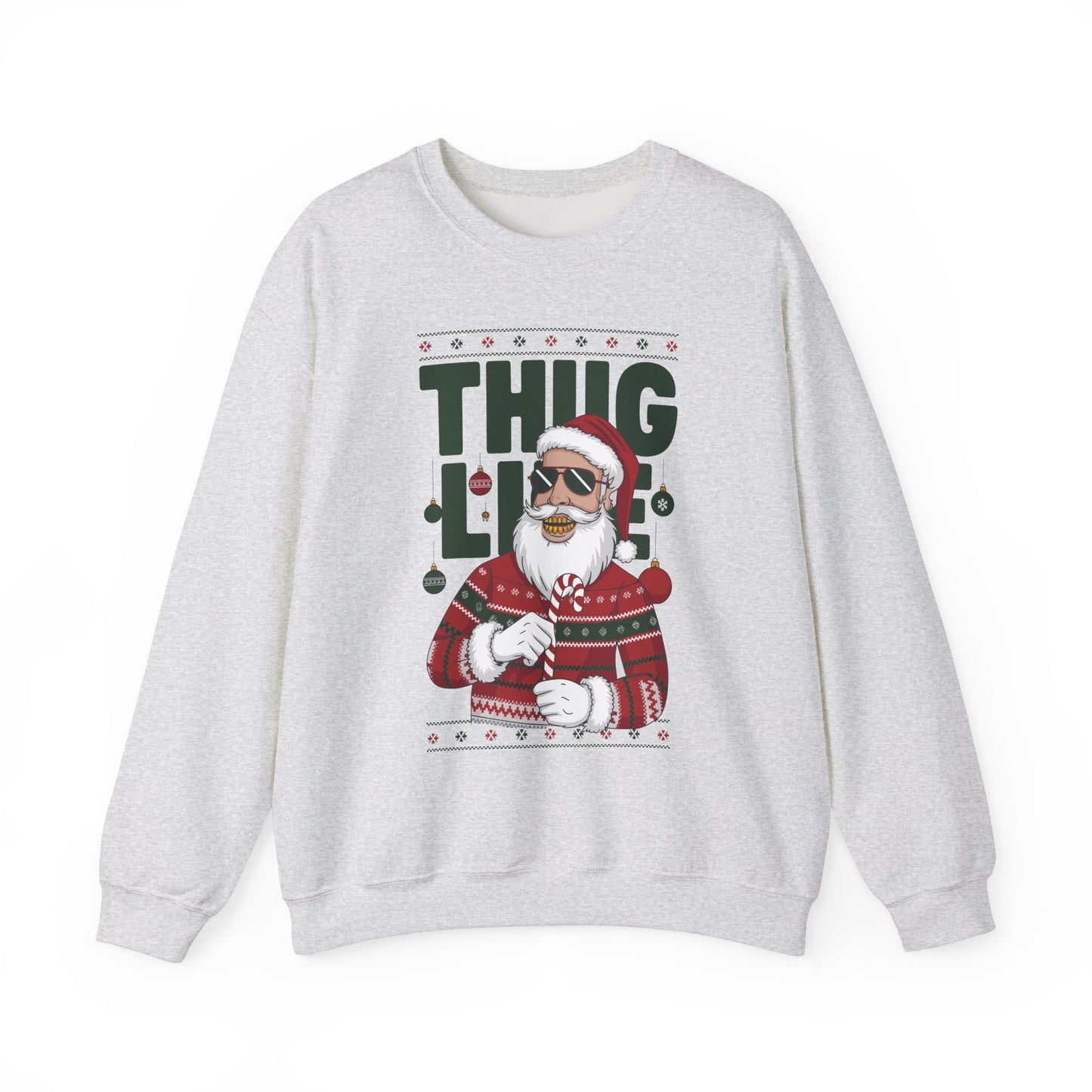 Suéter de Thug Life Saint Nick | Sudadera navideña divertida con Papá Noel