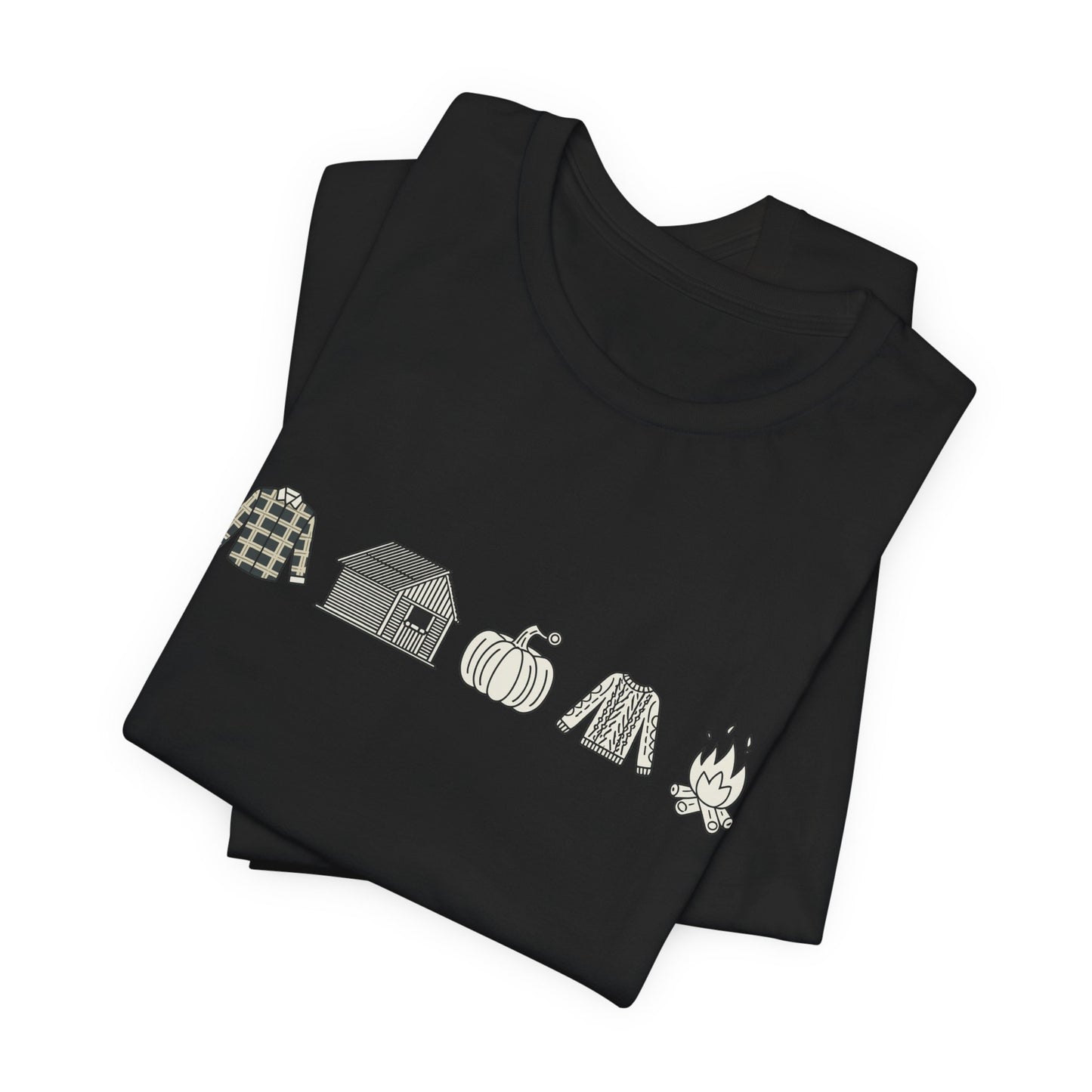 Autumn T-Shirt Symbols of Fall w/ Graphic Illustrations