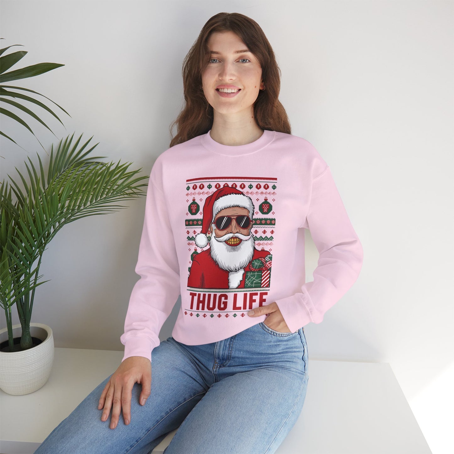 Santa's Thug Life Christmas Sweater | Funny Holiday Gift