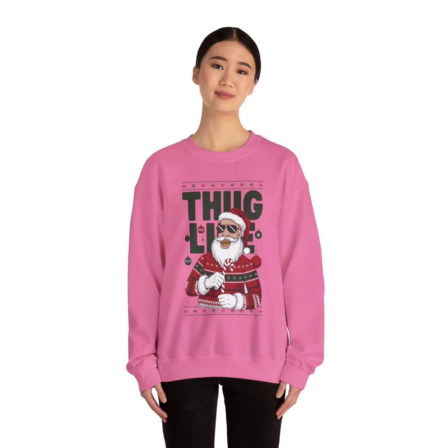 Suéter de Thug Life Saint Nick | Sudadera navideña divertida con Papá Noel