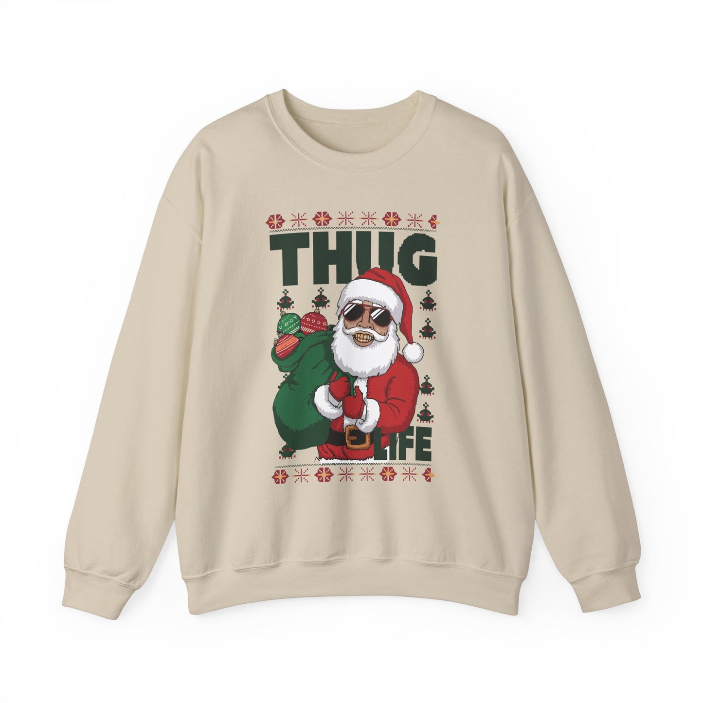 Suéter de Papá Noel de Thug Life | Sudadera de fiesta navideña de Gangsta
