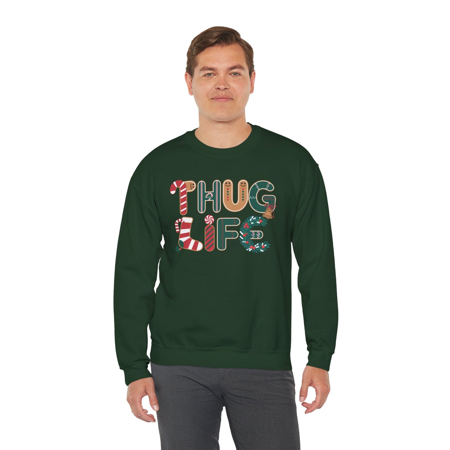 Funny Thug Life Christmas Sweater | Holiday Party Essential