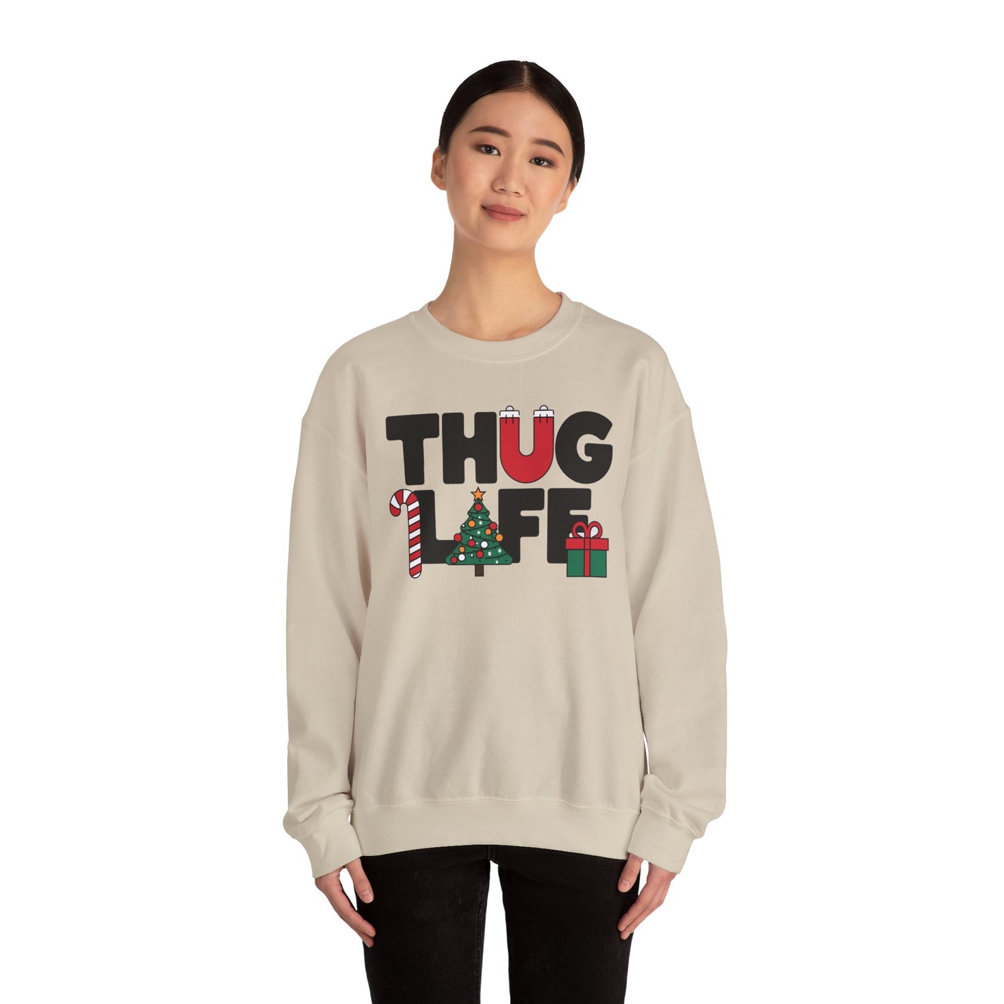 Suéter Holiday Thug Life | Atuendo divertido para fiestas navideñas