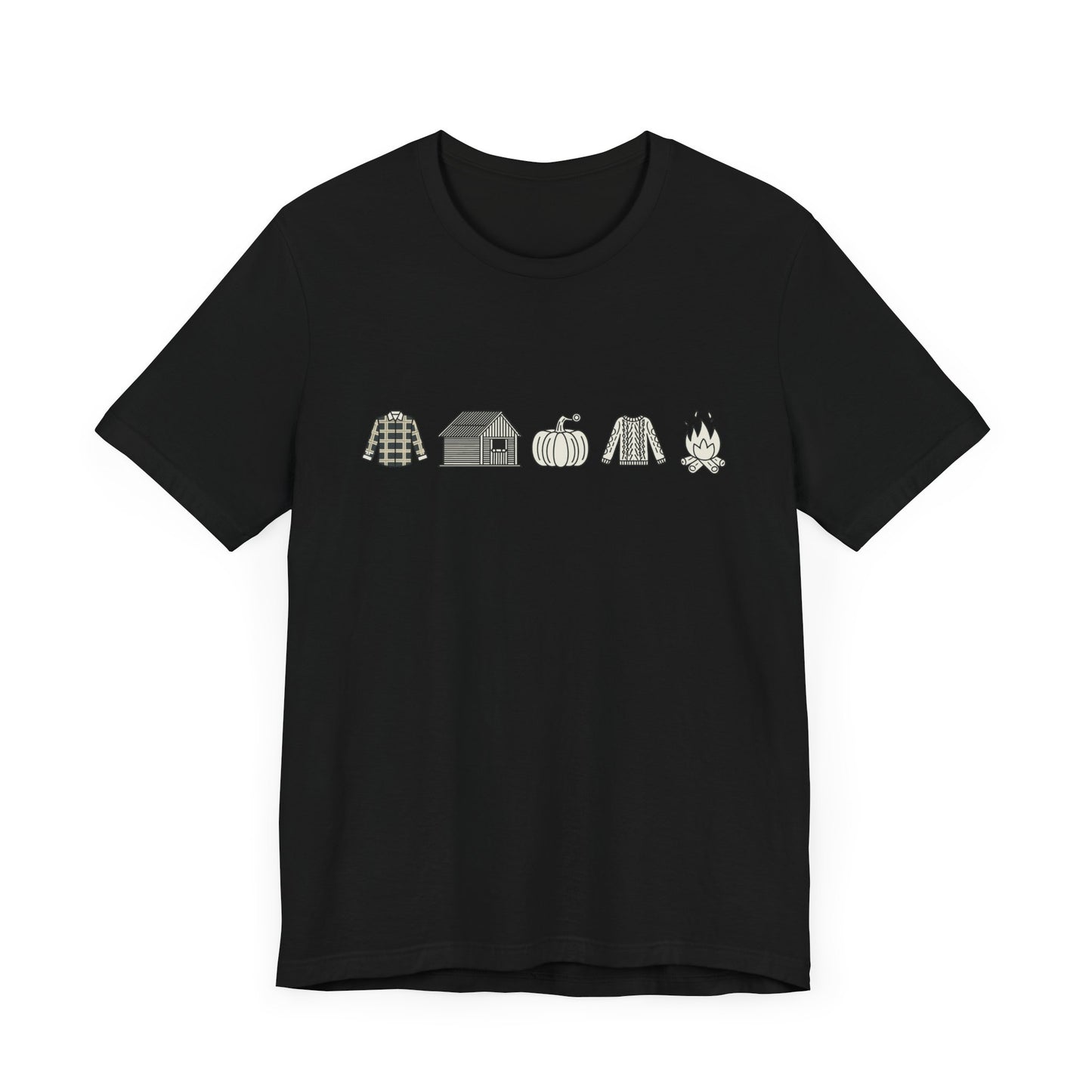 Autumn T-Shirt Symbols of Fall w/ Graphic Illustrations
