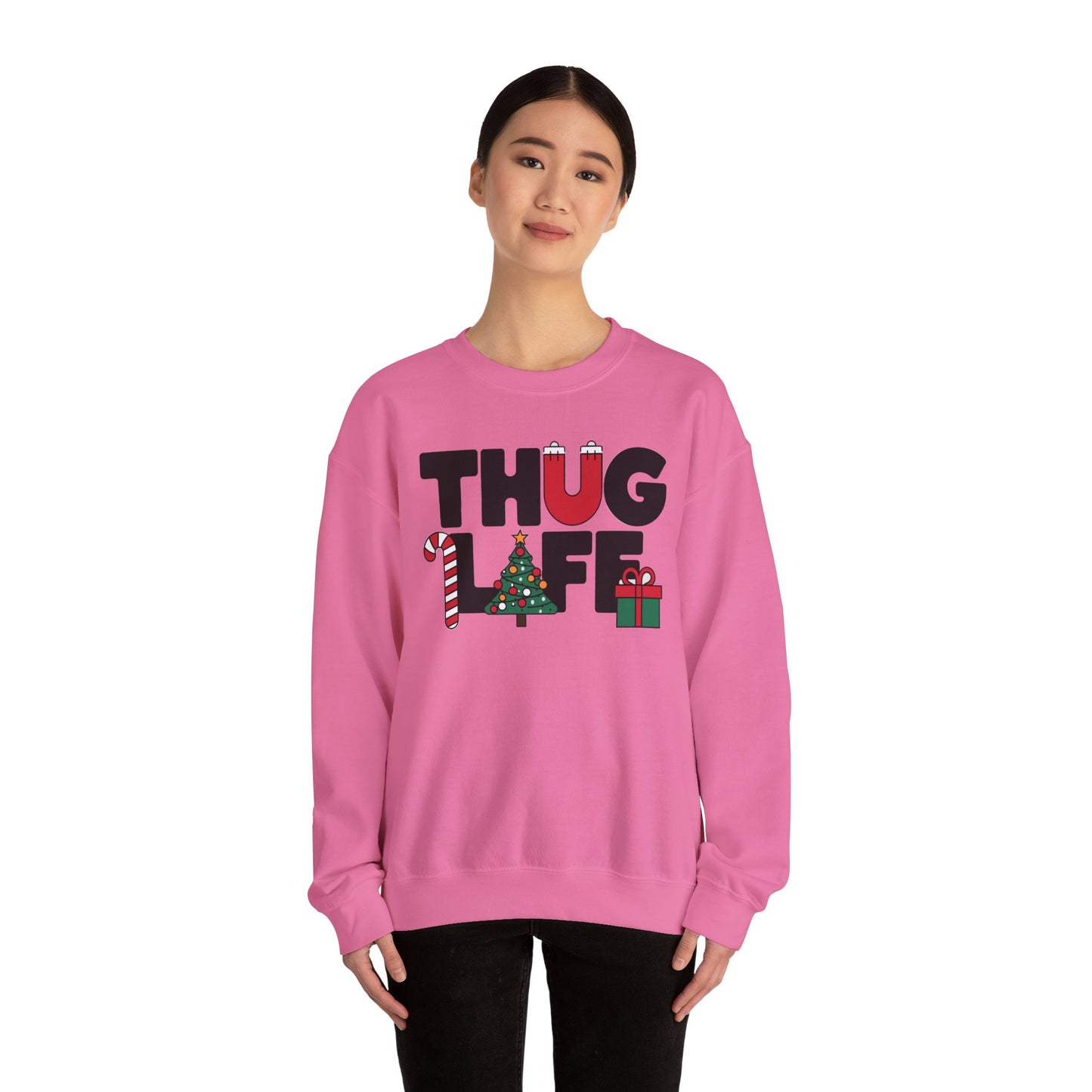 Suéter Holiday Thug Life | Atuendo divertido para fiestas navideñas