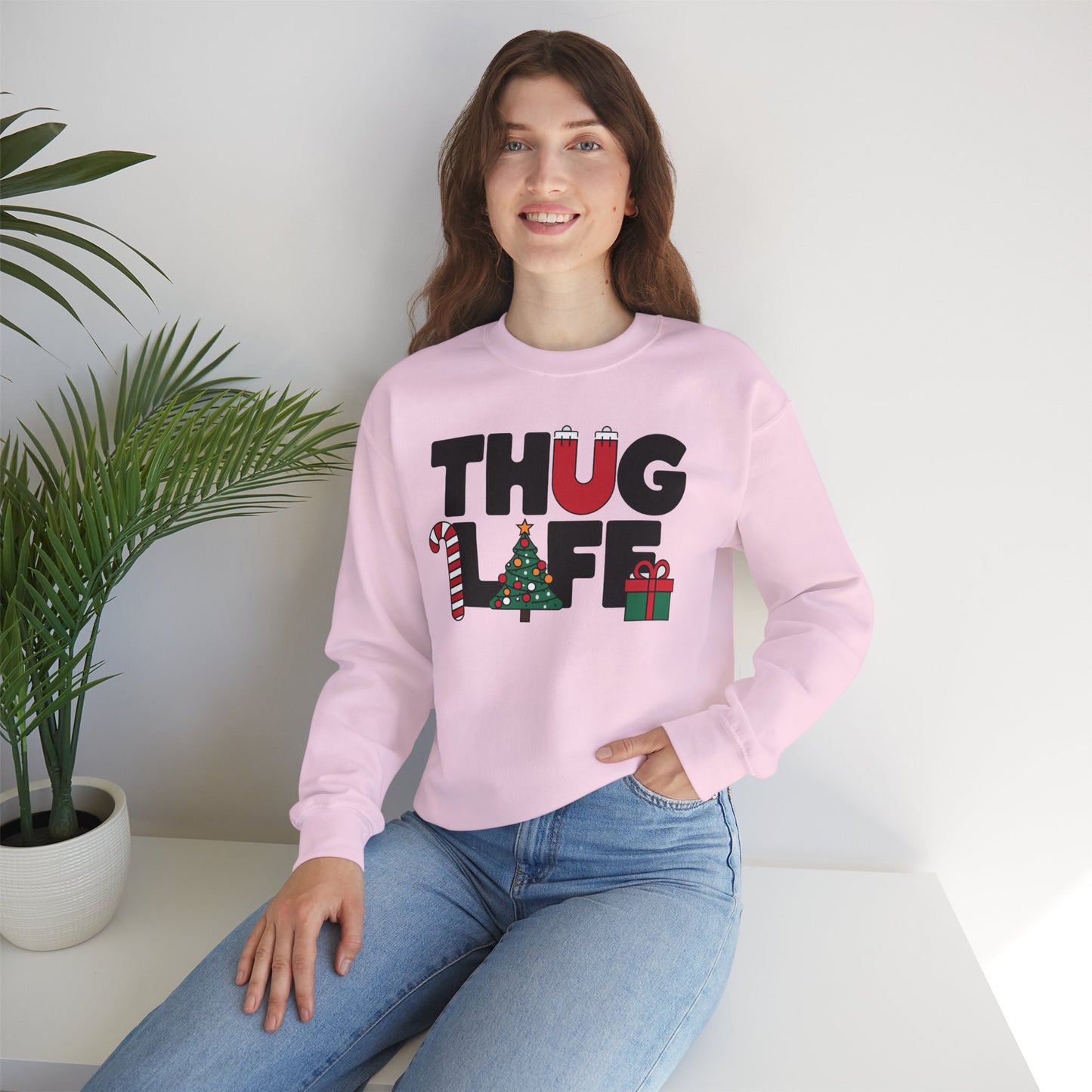 Suéter Holiday Thug Life | Atuendo divertido para fiestas navideñas