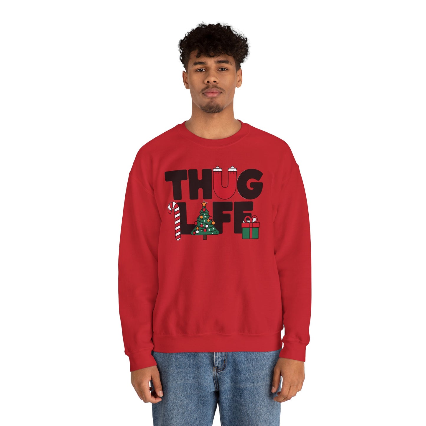 Suéter Holiday Thug Life | Atuendo divertido para fiestas navideñas