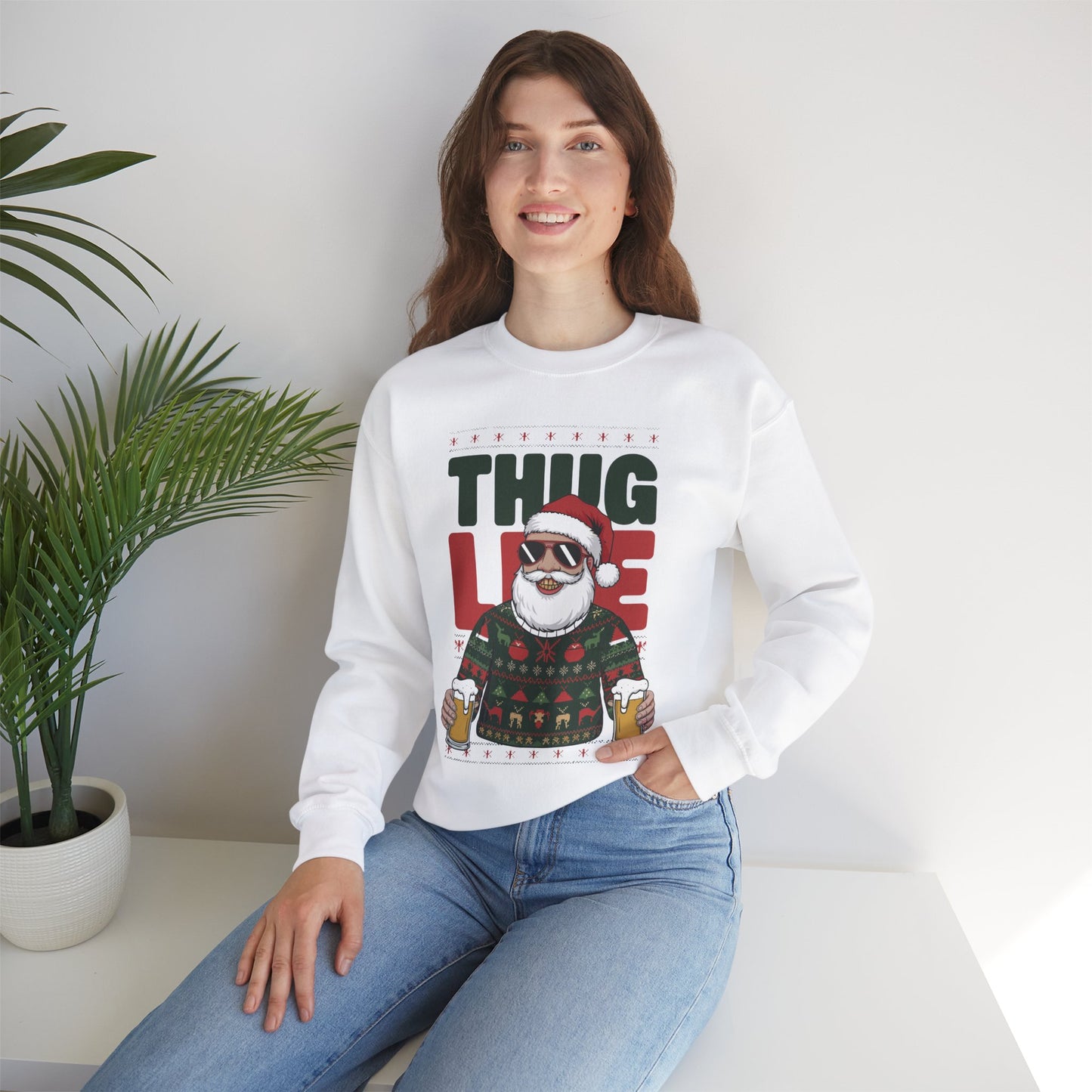 Gangsta Santa Thug Life Sweater | Funny Christmas Party Outfit