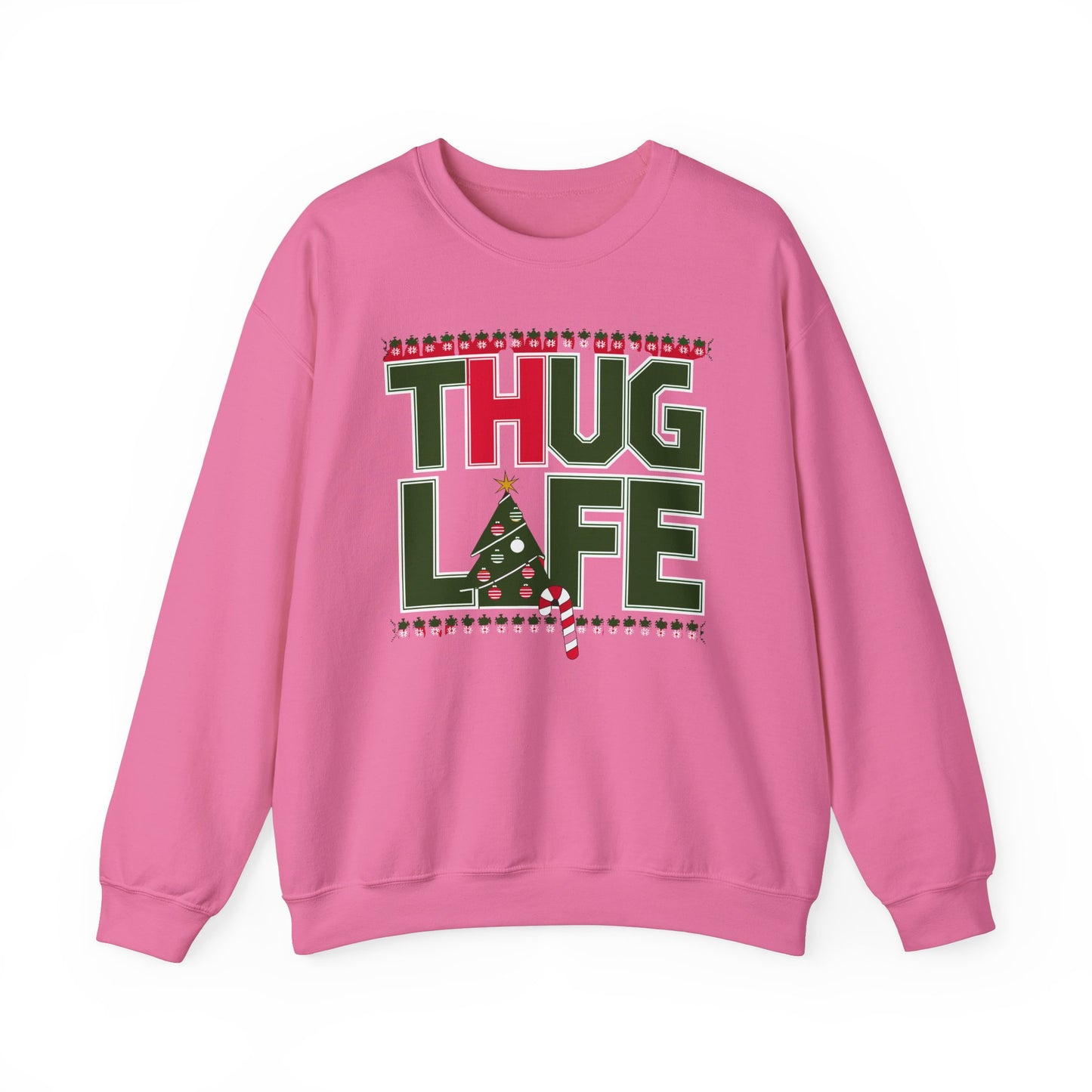 Suéter navideño feo de Thug Life | Atuendo divertido para fiestas navideñas