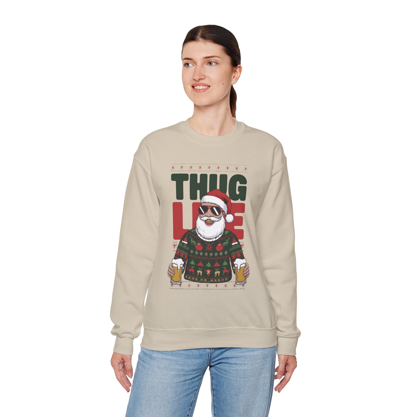 Gangsta Santa Thug Life Sweater | Funny Christmas Party Outfit