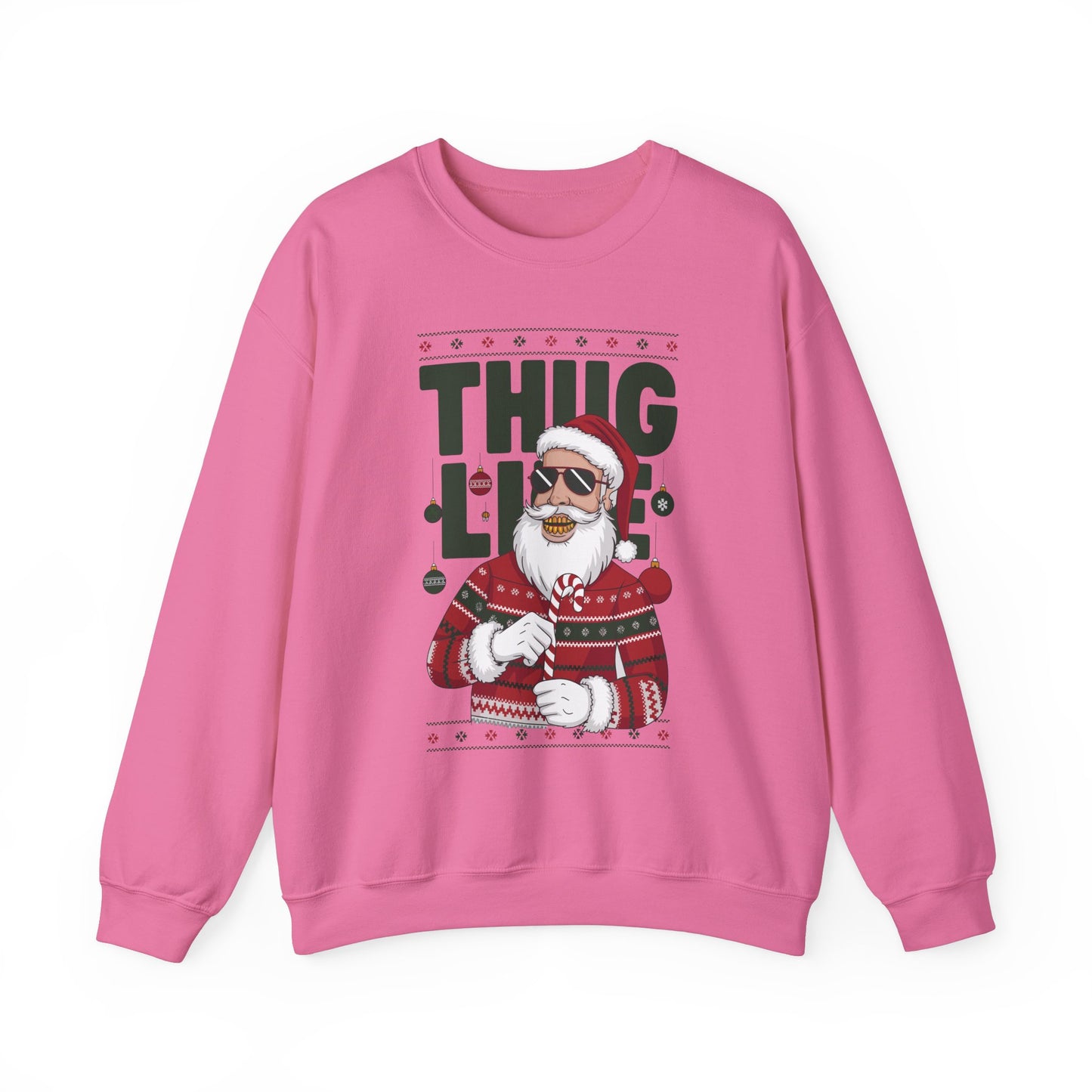 Suéter de Thug Life Saint Nick | Sudadera navideña divertida con Papá Noel