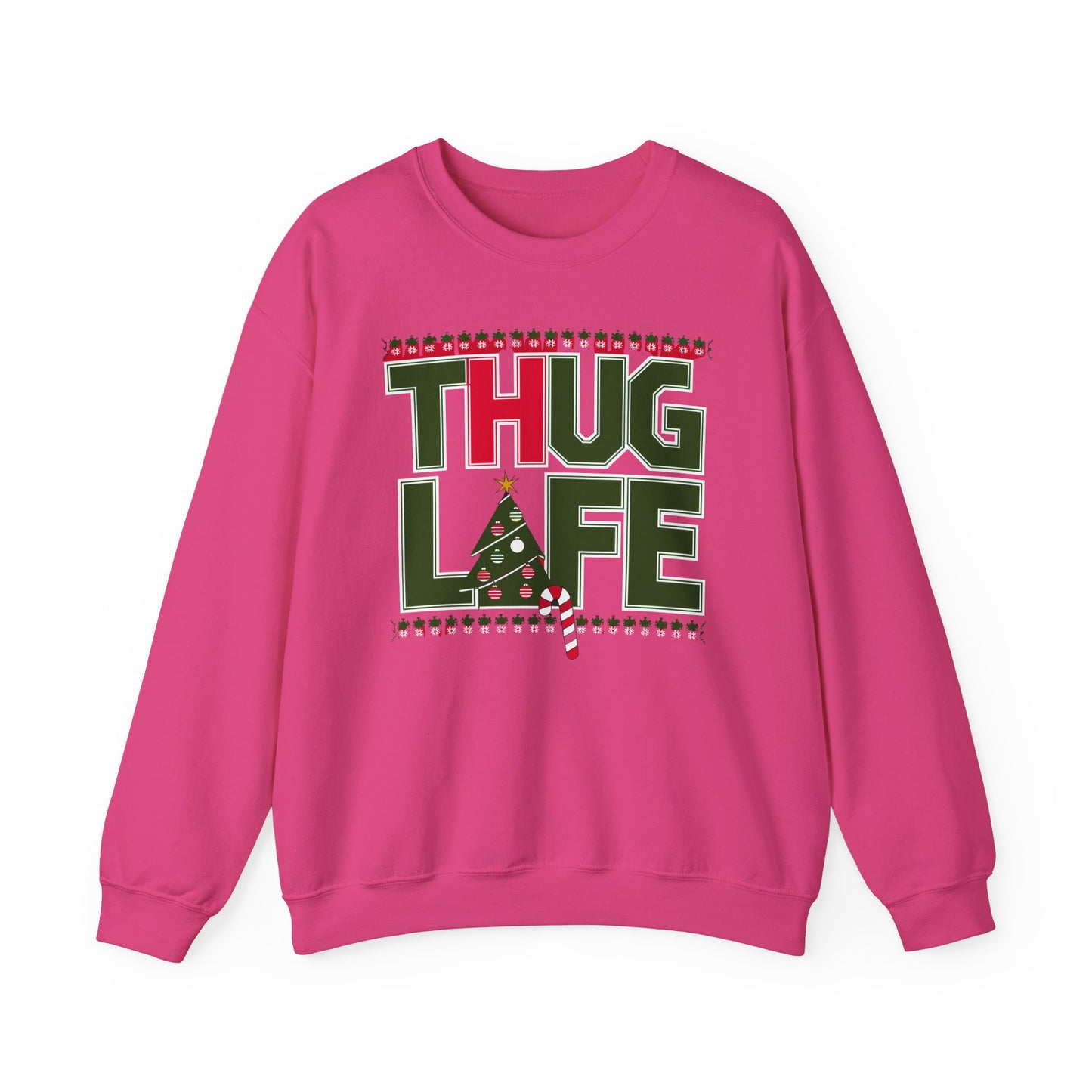 Suéter navideño feo de Thug Life | Atuendo divertido para fiestas navideñas