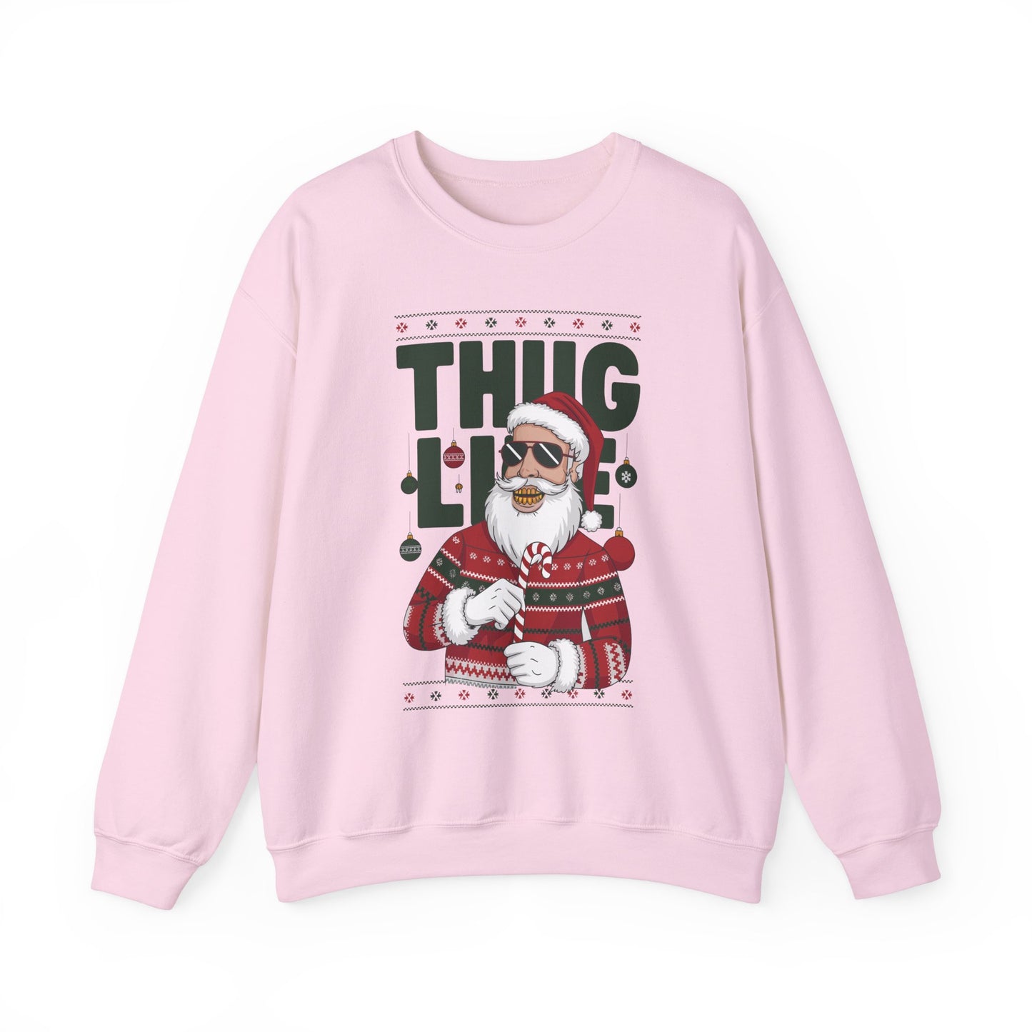 Suéter de Thug Life Saint Nick | Sudadera navideña divertida con Papá Noel