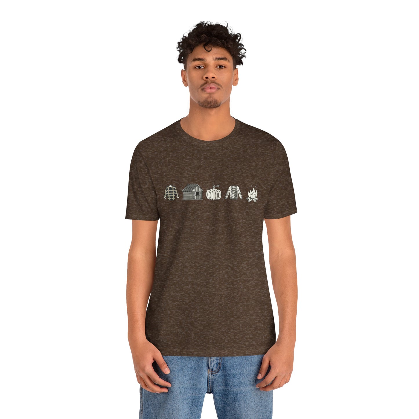 Autumn T-Shirt Symbols of Fall w/ Graphic Illustrations