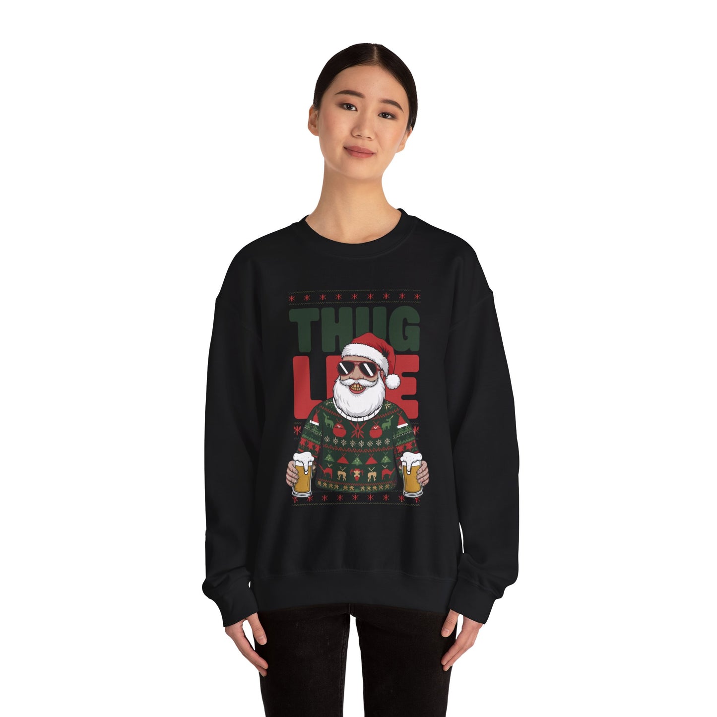 Gangsta Santa Thug Life Sweater | Funny Christmas Party Outfit