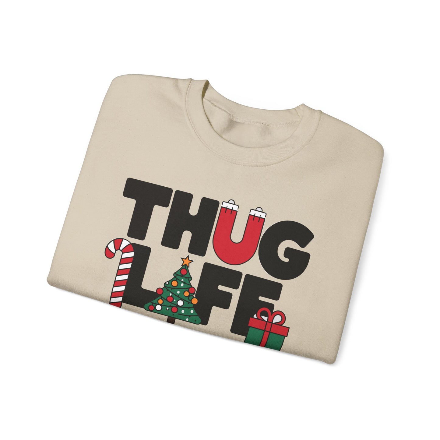 Suéter Holiday Thug Life | Atuendo divertido para fiestas navideñas