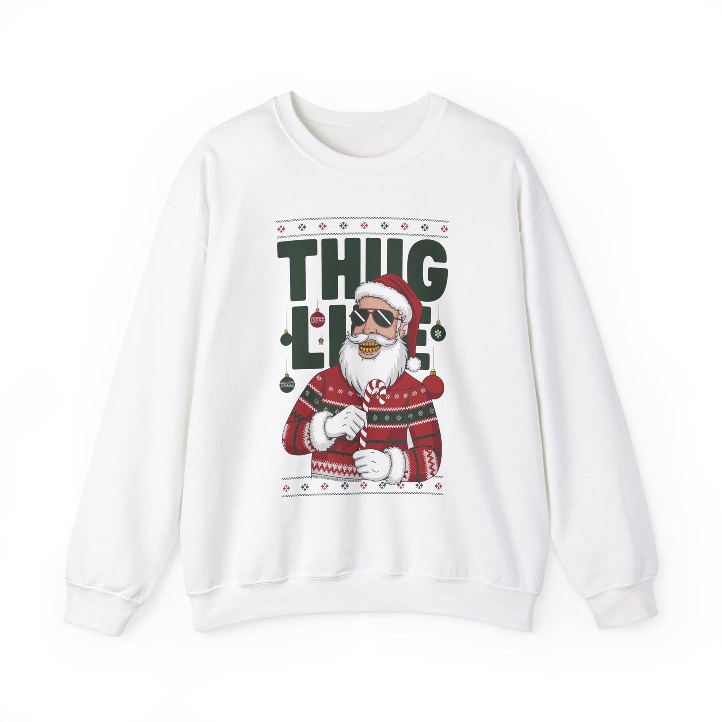 Suéter de Thug Life Saint Nick | Sudadera navideña divertida con Papá Noel