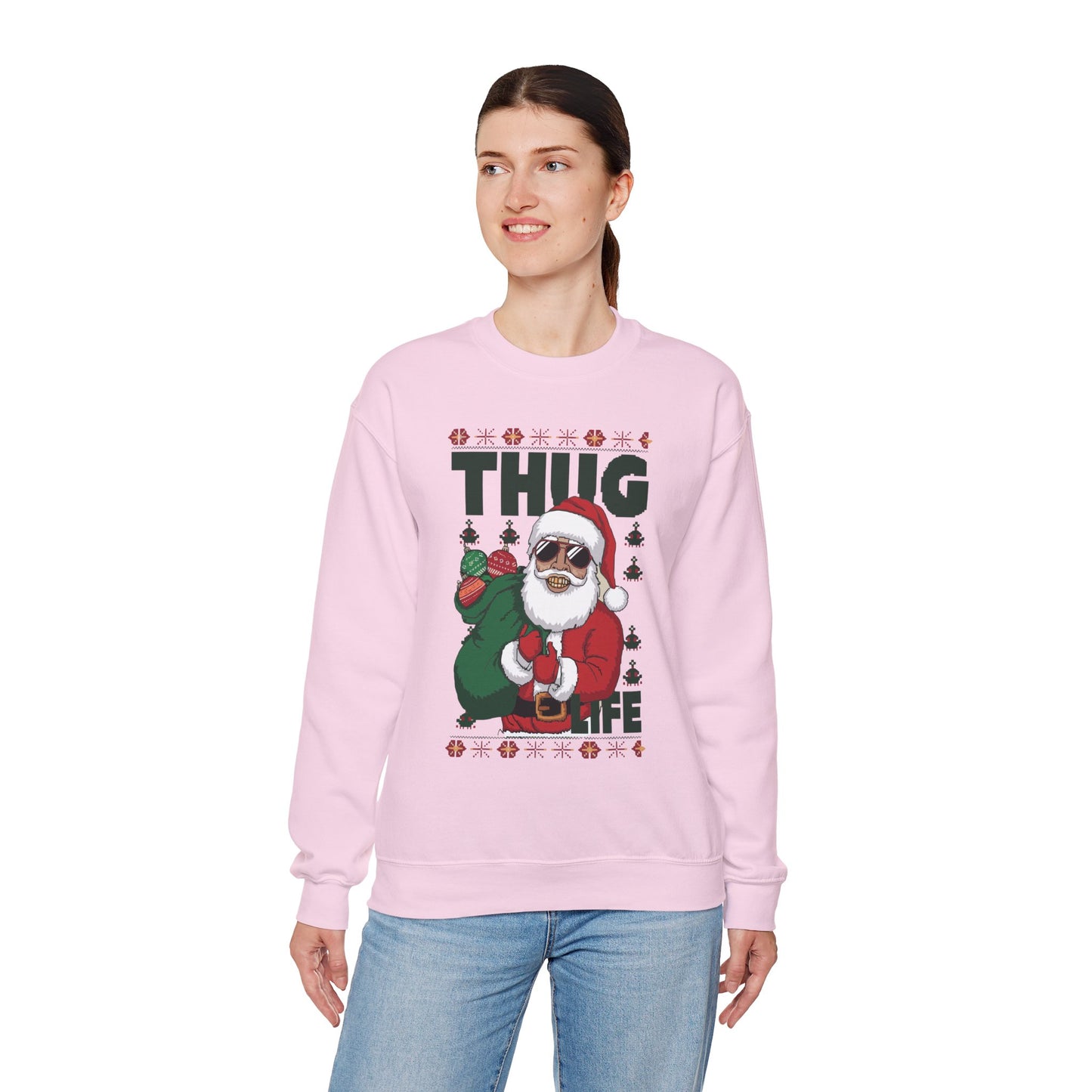 Suéter de Papá Noel de Thug Life | Sudadera de fiesta navideña de Gangsta