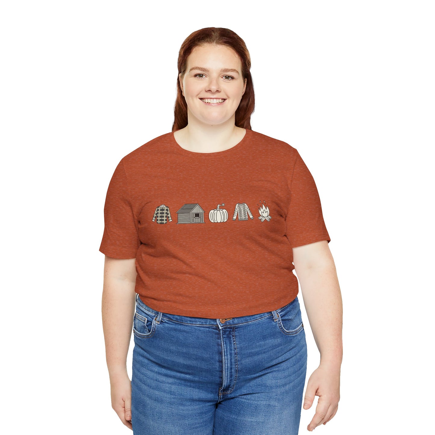 Autumn T-Shirt Symbols of Fall w/ Graphic Illustrations