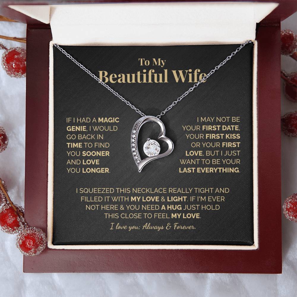 To My Beautiful Wife - Feel My Love - Forever Love Necklace
