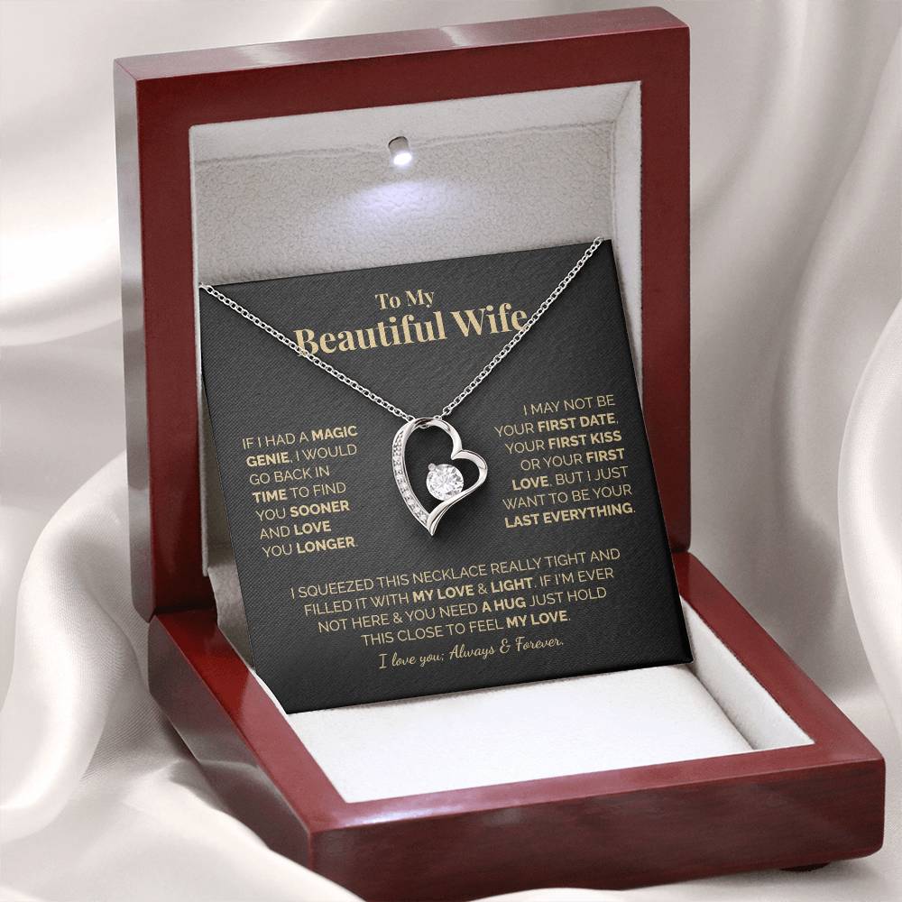 To My Beautiful Wife - Feel My Love - Forever Love Necklace