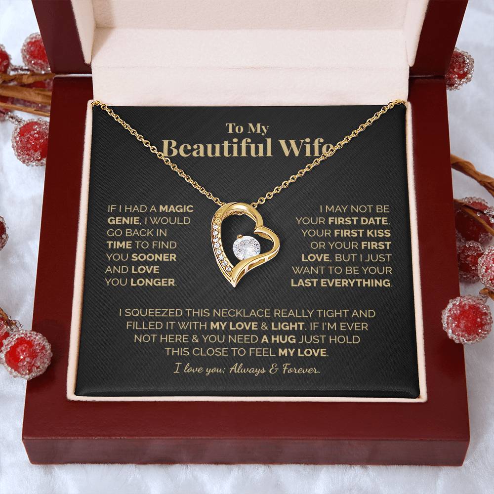To My Beautiful Wife - Feel My Love - Forever Love Necklace