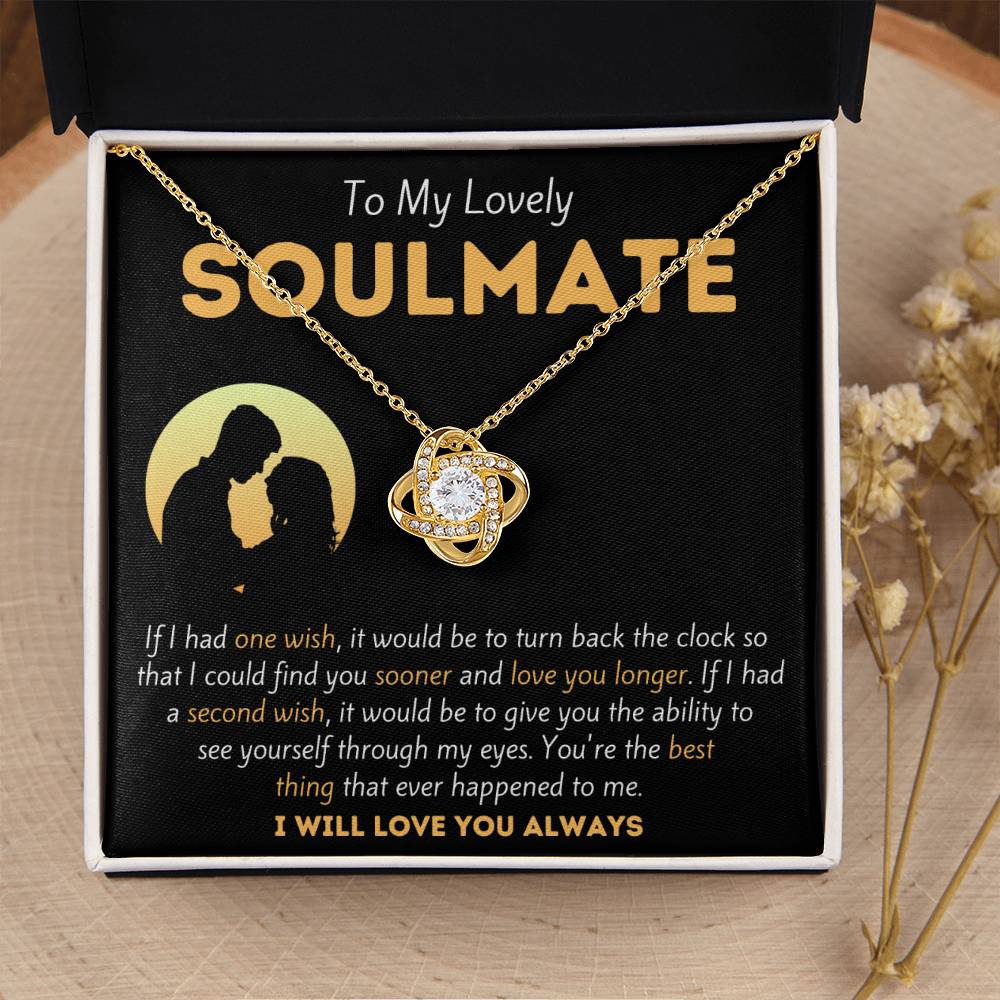 A mi encantadora alma gemela - Un deseo - Collar de nudo de amor