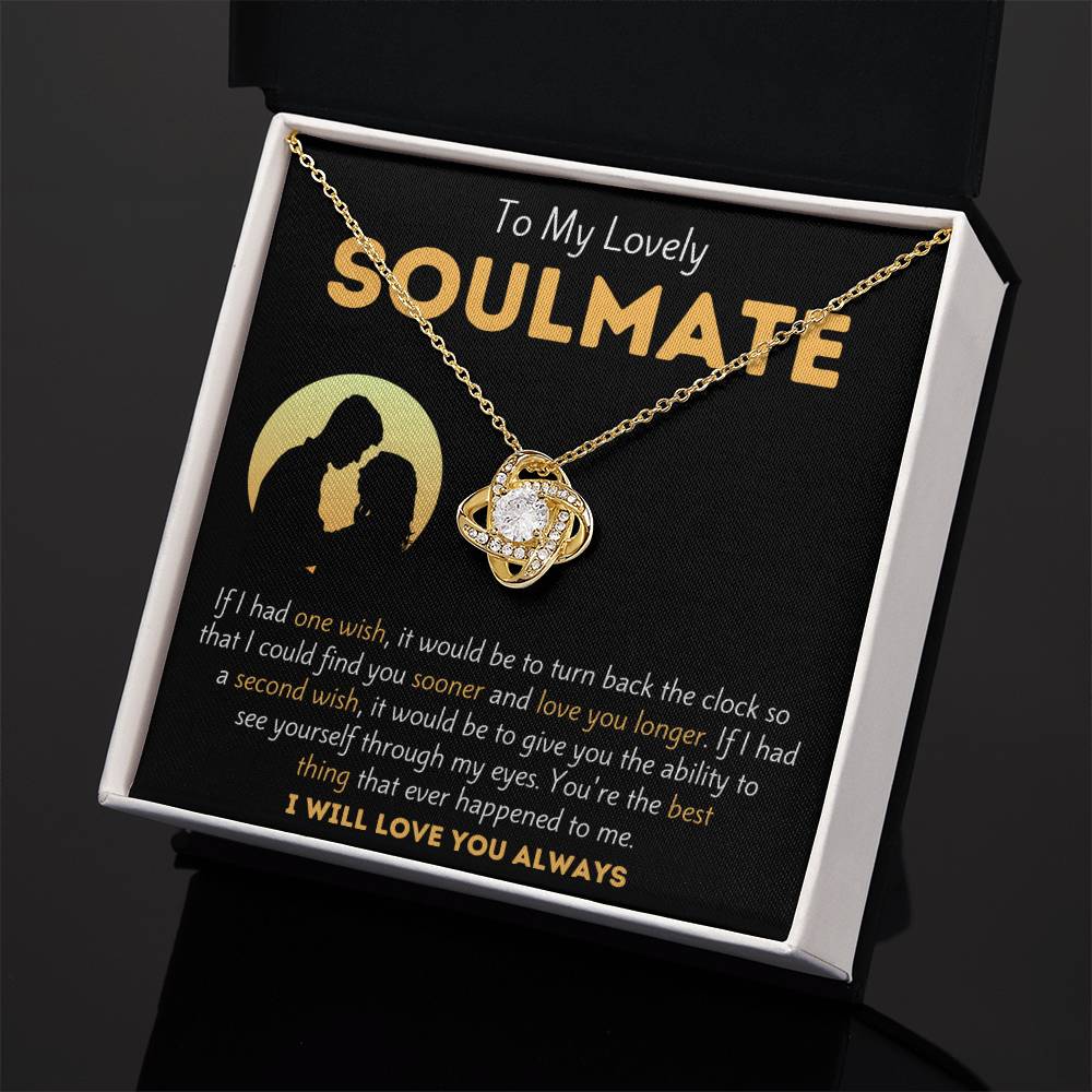 A mi encantadora alma gemela - Un deseo - Collar de nudo de amor