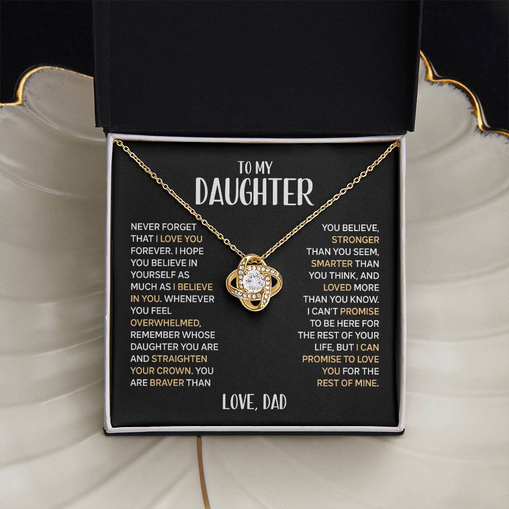 To My Daughter - Your Life - Love Knot Necklace
