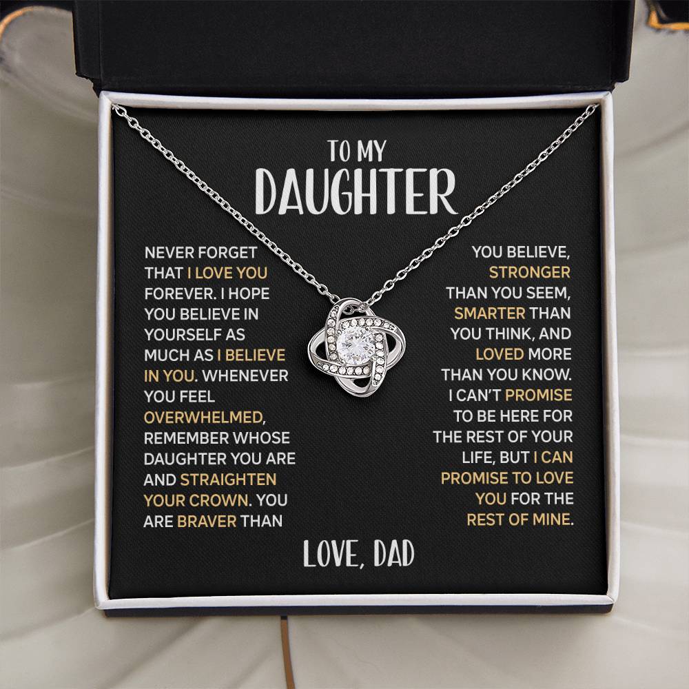 To My Daughter - Your Life - Love Knot Necklace