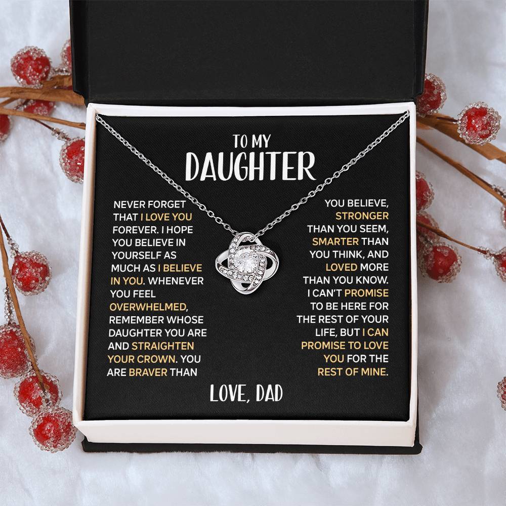 To My Daughter - Your Life - Love Knot Necklace