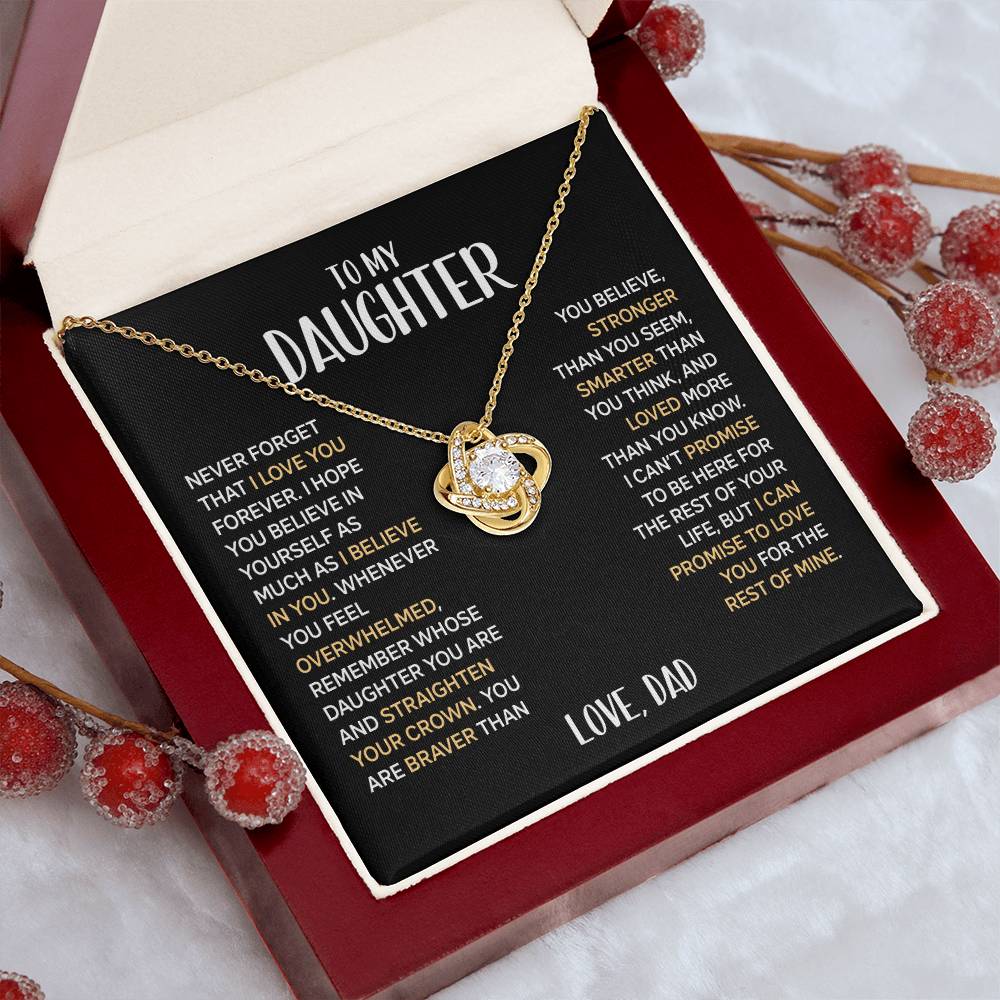 To My Daughter - Your Life - Love Knot Necklace