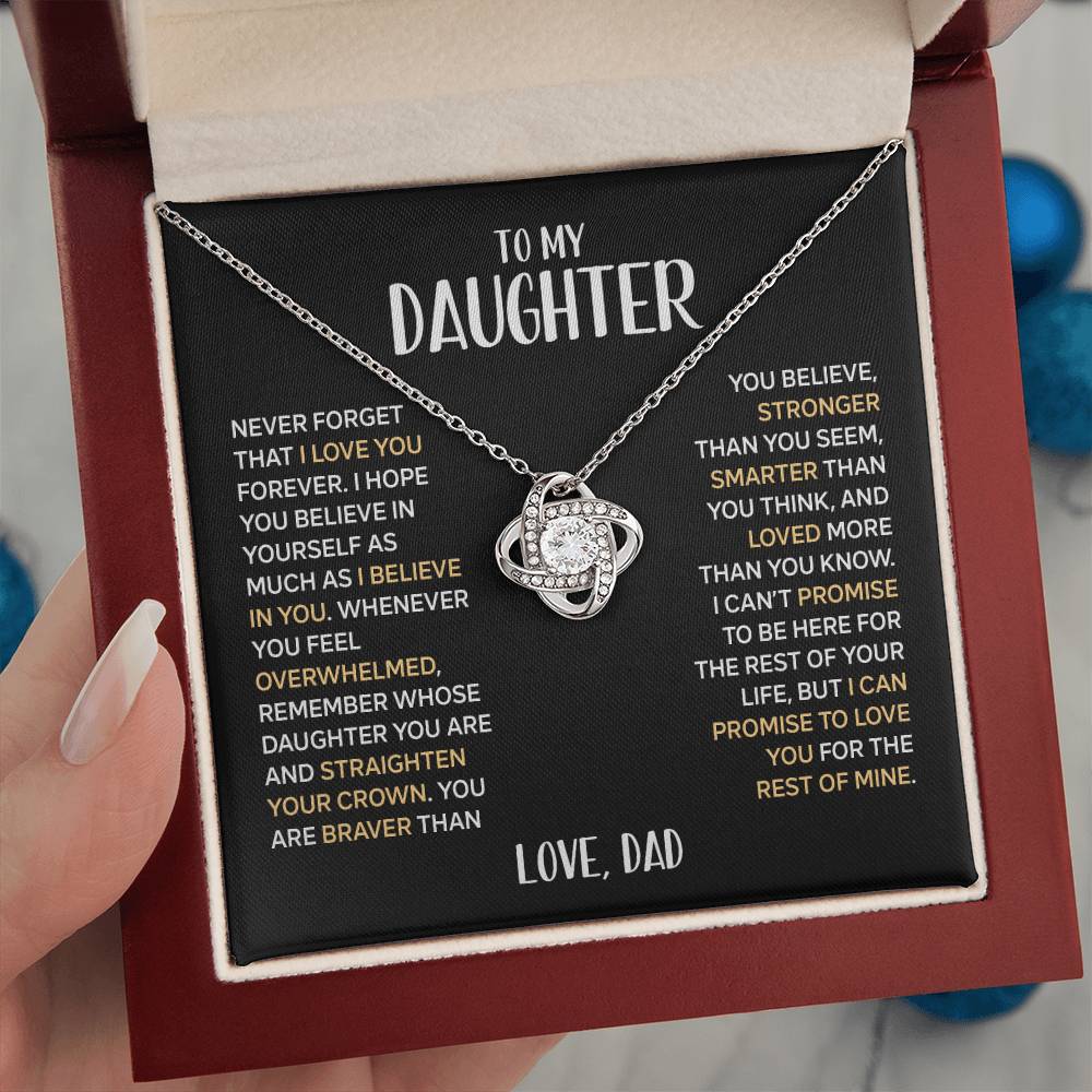 To My Daughter - Your Life - Love Knot Necklace