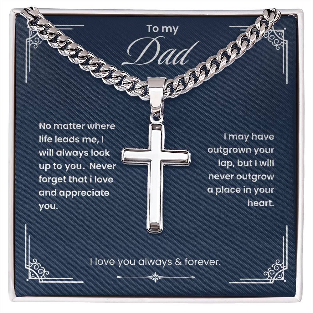 NUEVO: Para mi papá: collar con cruz, regalo para hombres, plata | Regalo para el día del padre o cumpleaños