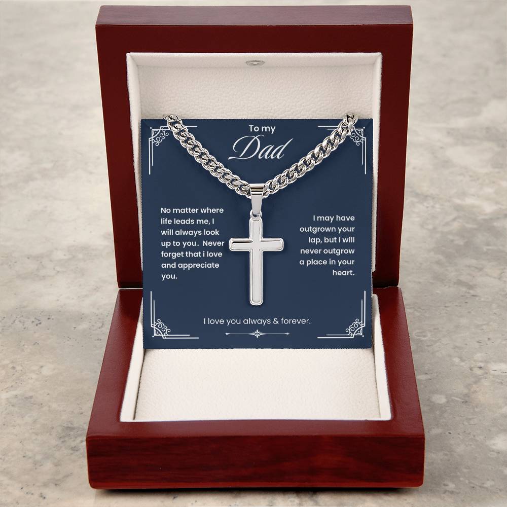 NUEVO: Para mi papá: collar con cruz, regalo para hombres, plata | Regalo para el día del padre o cumpleaños