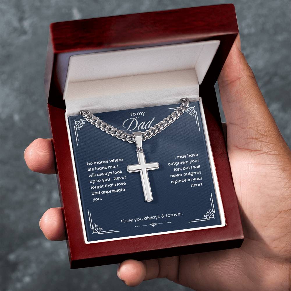 NUEVO: Para mi papá: collar con cruz, regalo para hombres, plata | Regalo para el día del padre o cumpleaños