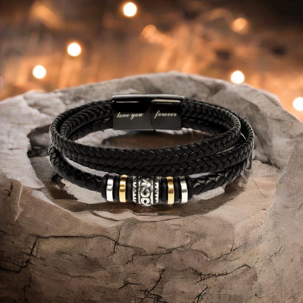 To My Son - Never Forget - Men's Bracelet